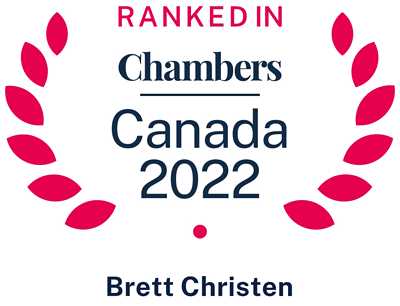 Ranked in Chambers Canada 2022 - Brett Christen